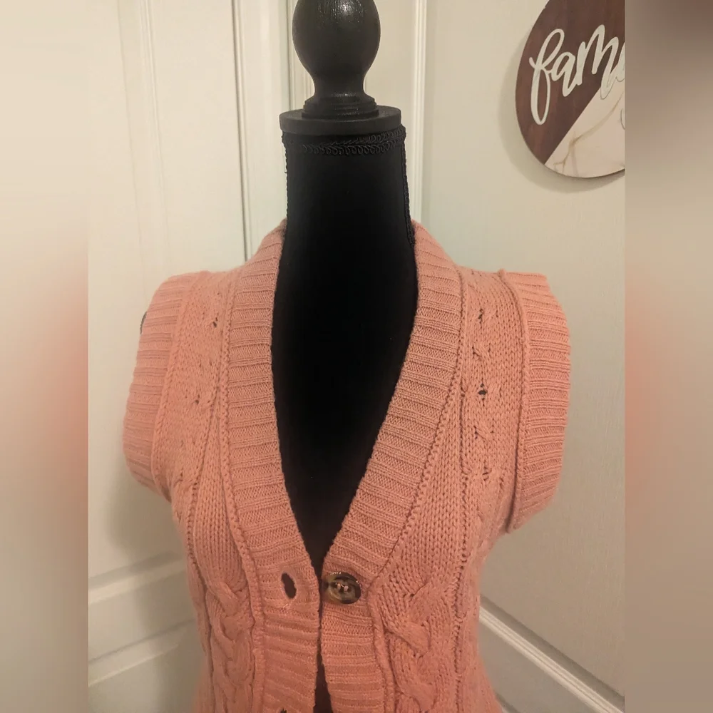 Pink Sweater Vest - Picture 3 of 5